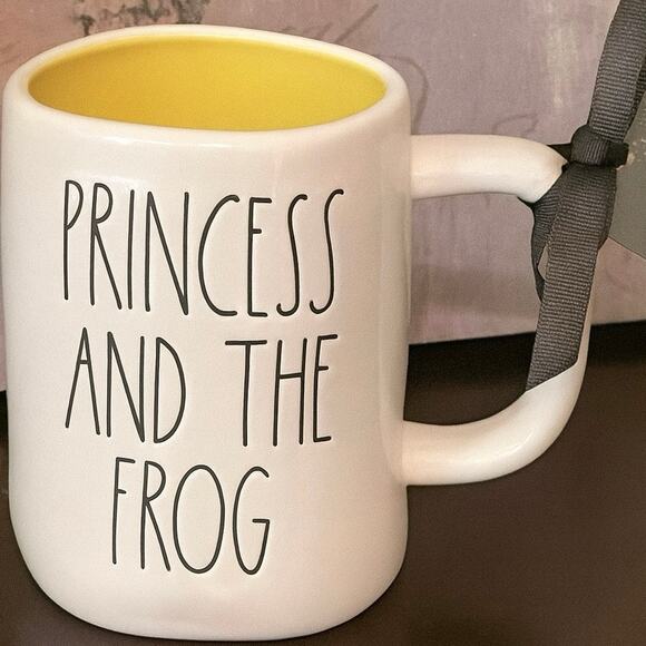 Rae Dunn Disney Princess And The Frog Double Sided Two Tone Ceramic Mug - Picture 2 of 4